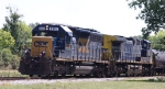 CSX 8352 & 511 lead train F728 off the Tarboro sub towards the yard